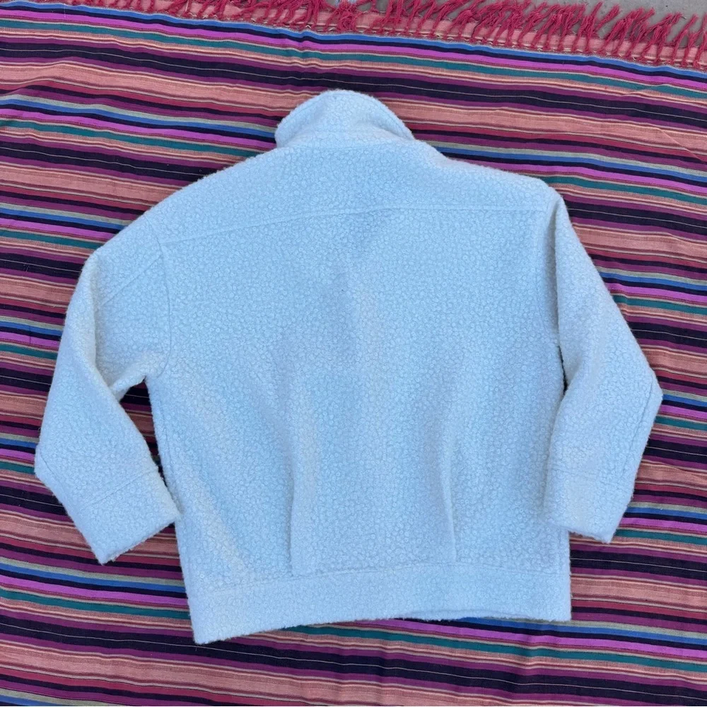 Madewell Bouclé Bomber Jacket Cream